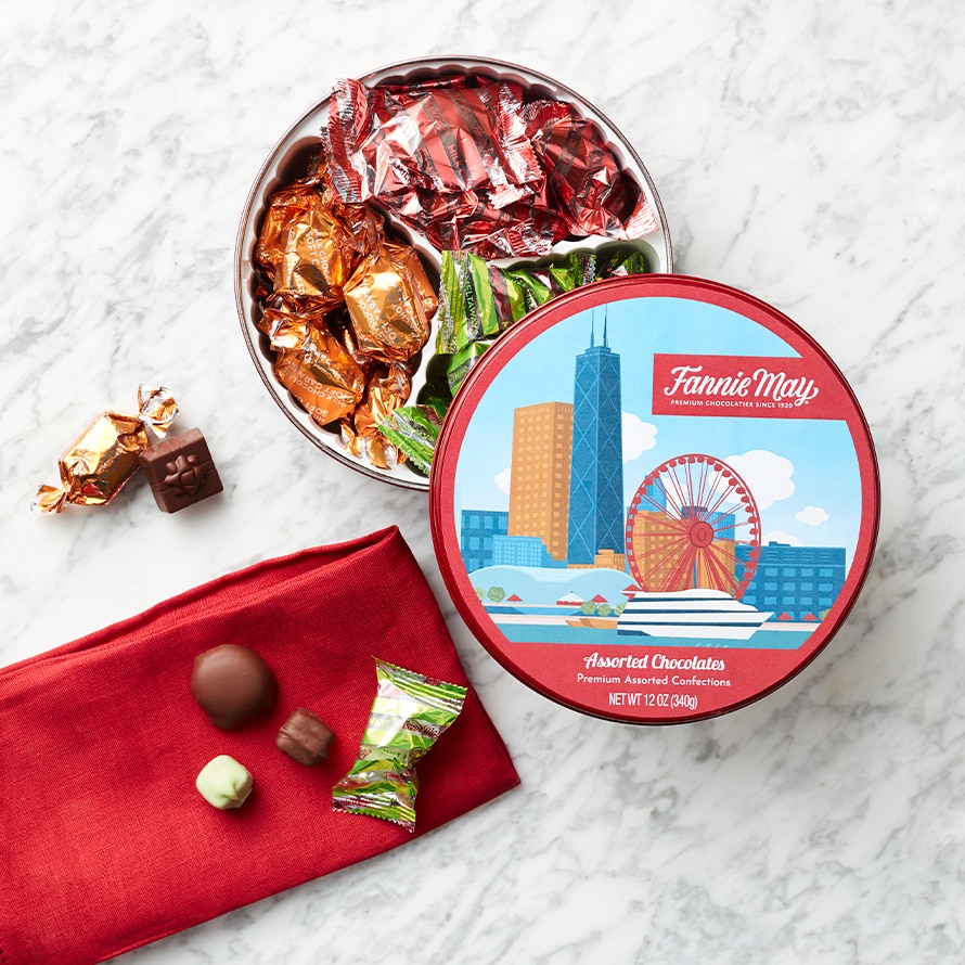 Assorted Chocolate - 12oz - Chicago Skyline Gift Tin
